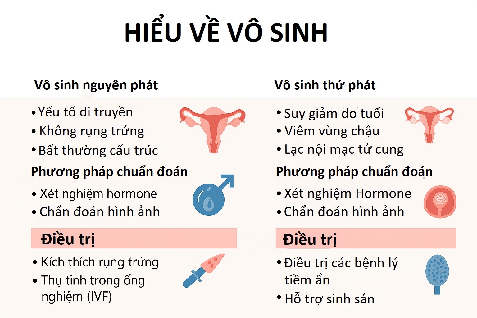 Vô sinh nguyên phát khác vô sinh thứ phát ở điểm mấu chốt: chưa từng có thai (Ảnh: Sưu tầm internet)